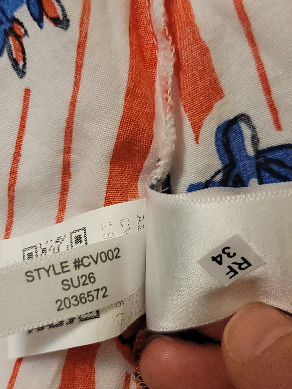 J. Crew White Dress with Red Stripes & Blue Floral Print Size 18 NWT - Picture 6 of 12